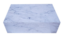 Carrara Marble Rectangular Plinth Coffee Table