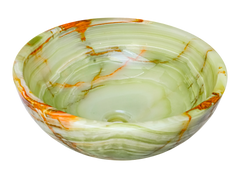 Green Onyx Round Basin Top Mount