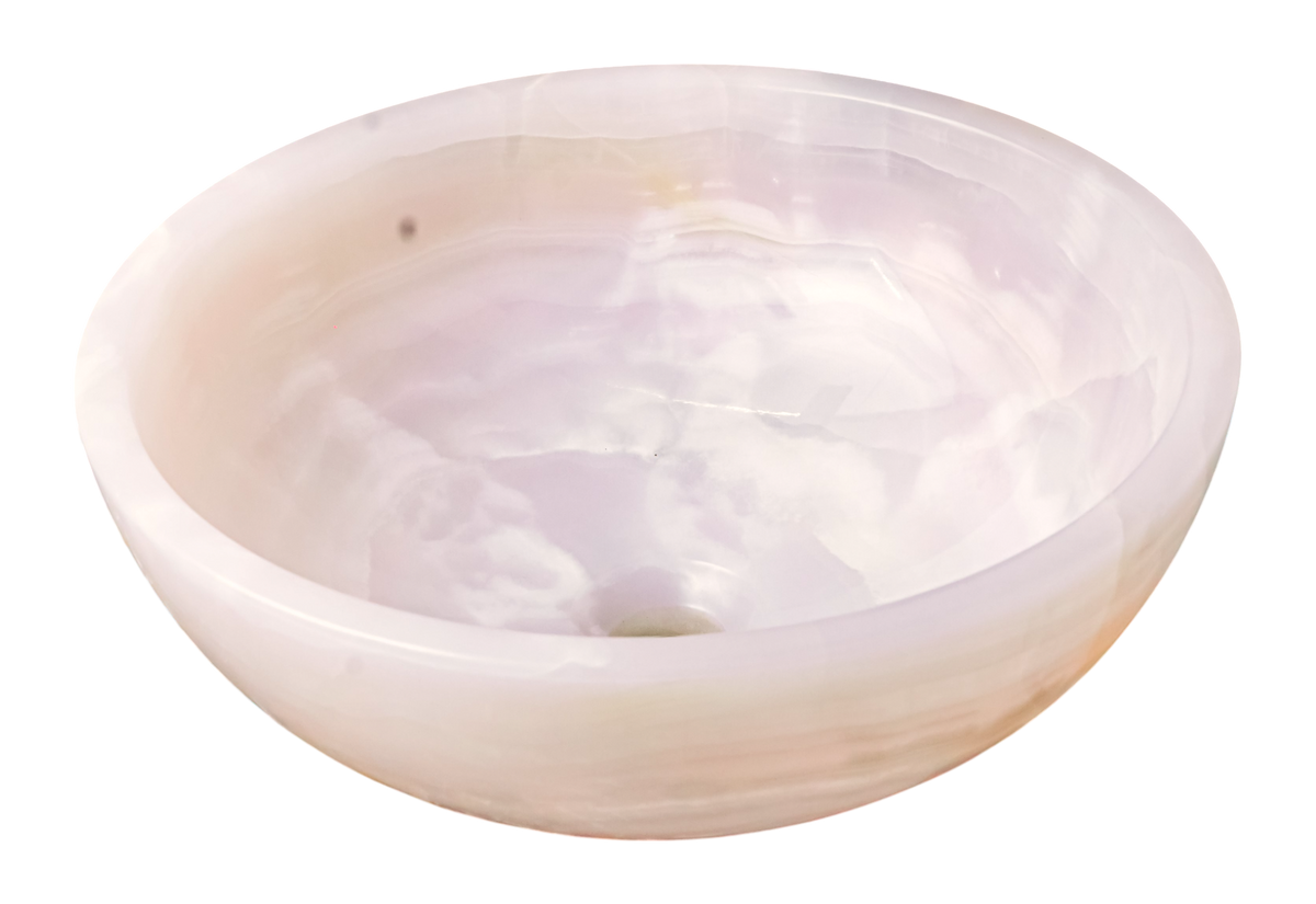 Pink Onyx Round Basin