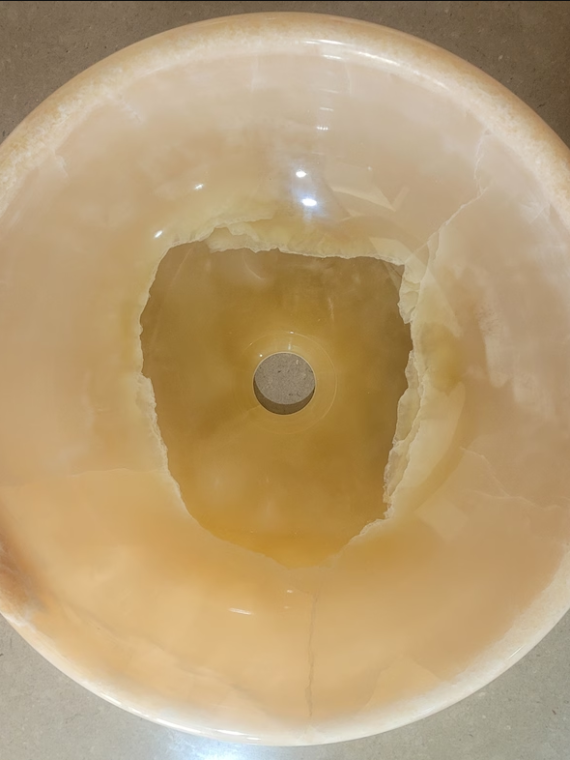Honey Onyx Round Basin - StonesWork