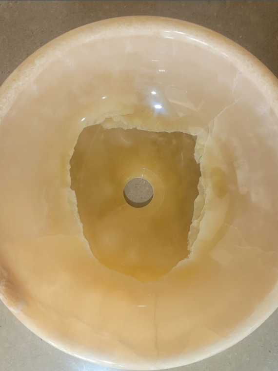 Honey Onyx Round Basin - StonesWork