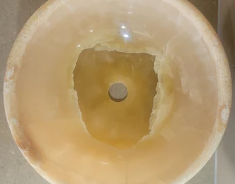 Honey Onyx Round Basin - StonesWork