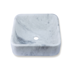 Carrara Marble Square Basin - StonesWork