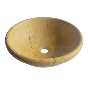 Sequoia Brown Marble Round Basin - StonesWork