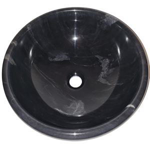 Jet Black Marble Ring Shaped Basin - StonesWork