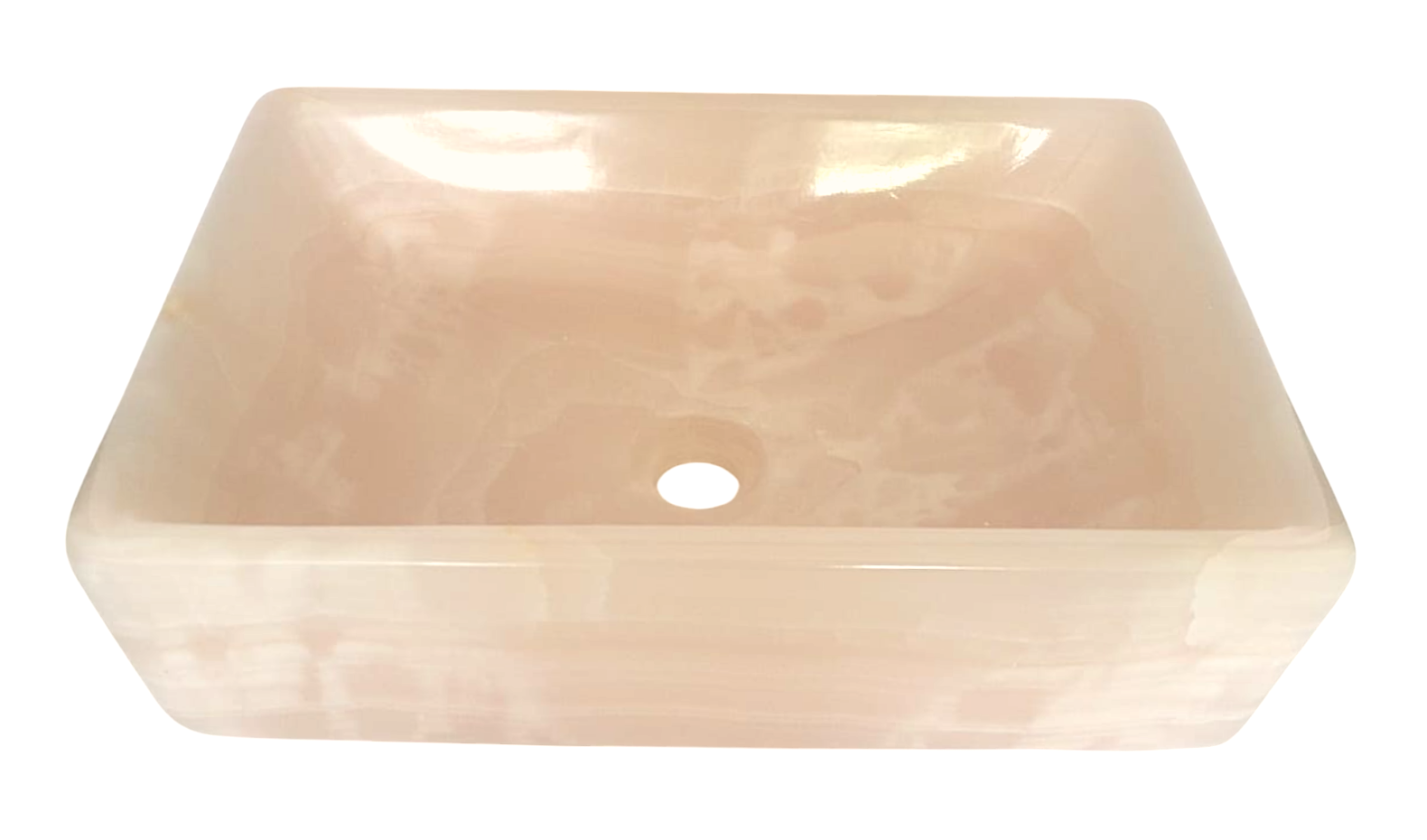 Pink Onyx Rectangular Basin