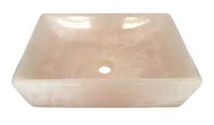 Pink Onyx Rectangular Basin