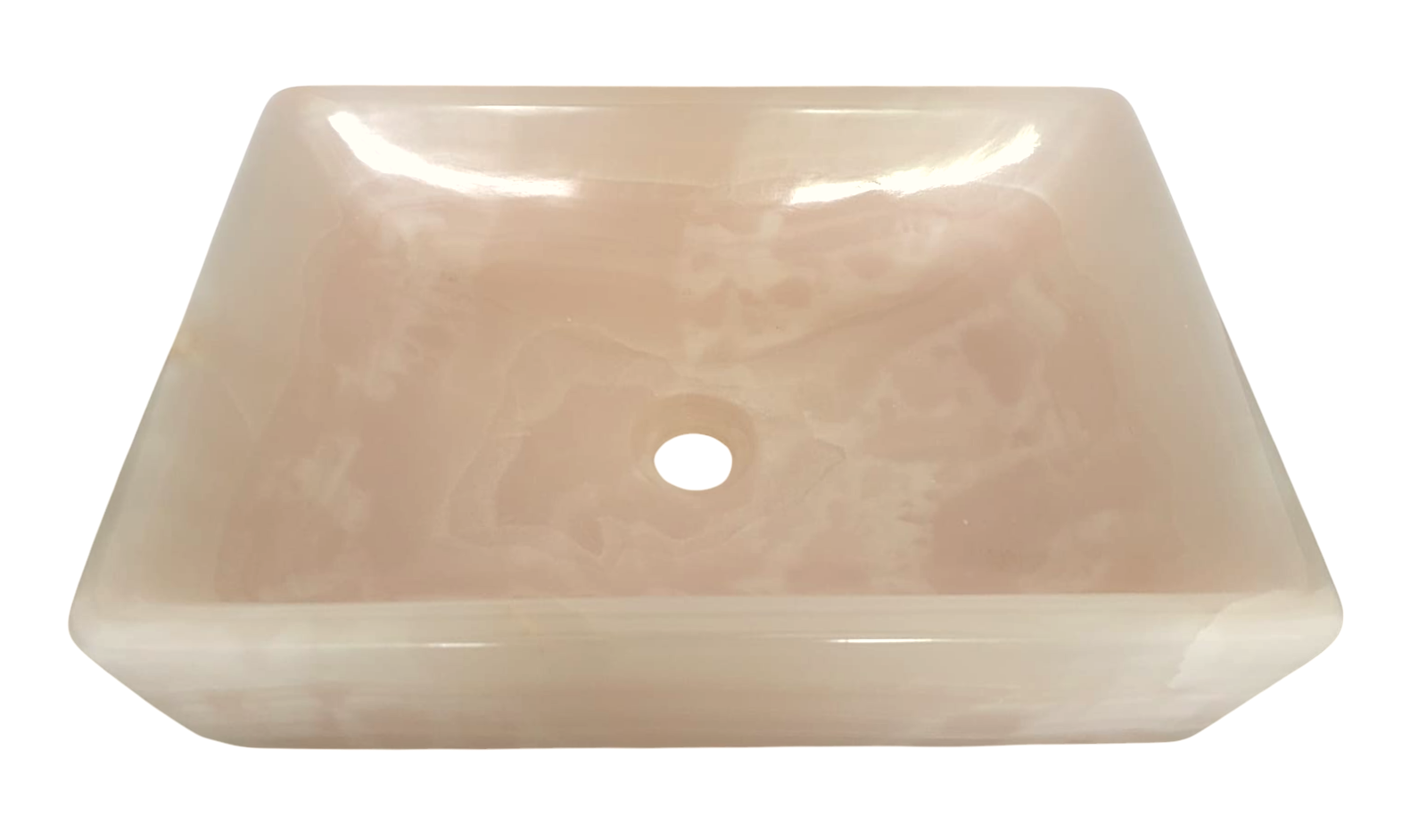 Pink Onyx Rectangular Basin