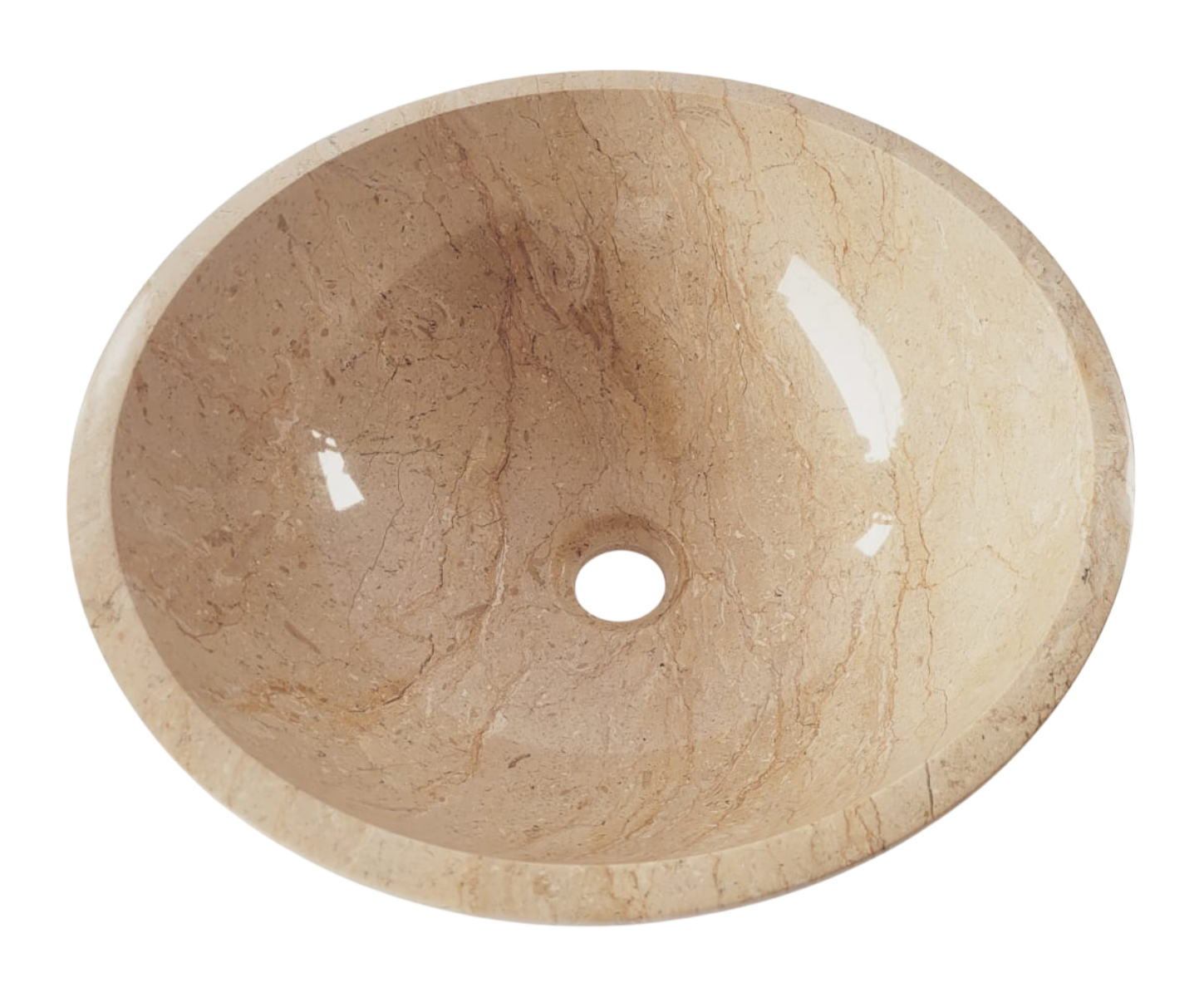 Botticino Round Marble Basin