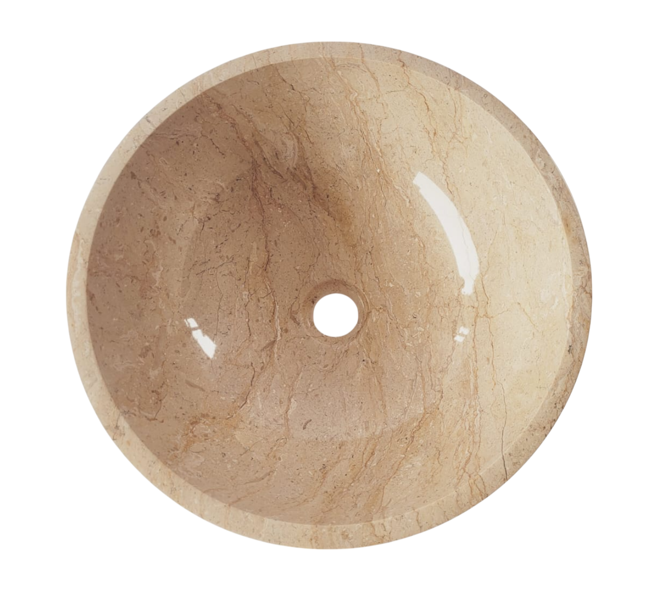 Botticino Round Marble Basin