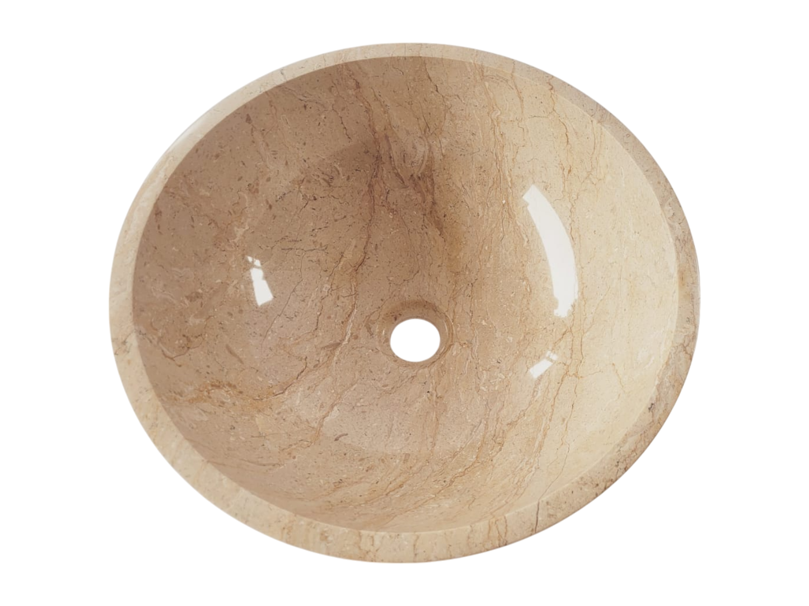 Botticino Round Marble Basin