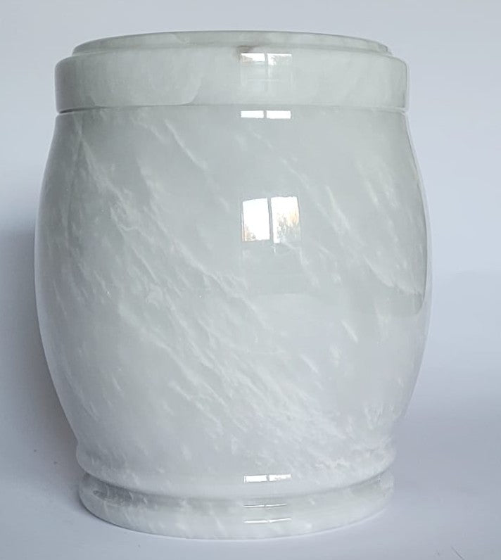 Handmade Carrara Marble Urn – 18x15cm  Timeless Italian Elegance