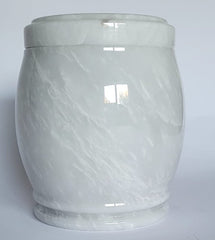 Handmade Carrara Marble Urn – 18x15cm  Timeless Italian Elegance