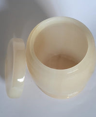 Handmade Honey Onyx Urn – 18x15cm  Warm Marble Accent Piece