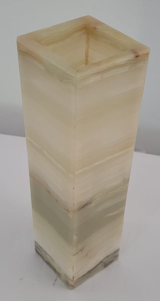 Green Onyx Rectangular Lamp – 30cm Ambient Stone Light