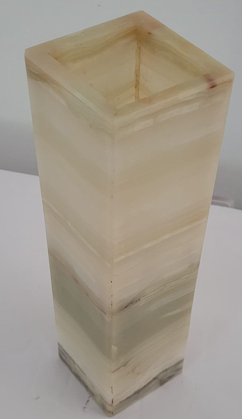 Green Onyx Rectangular Lamp – 30cm Ambient Stone Light