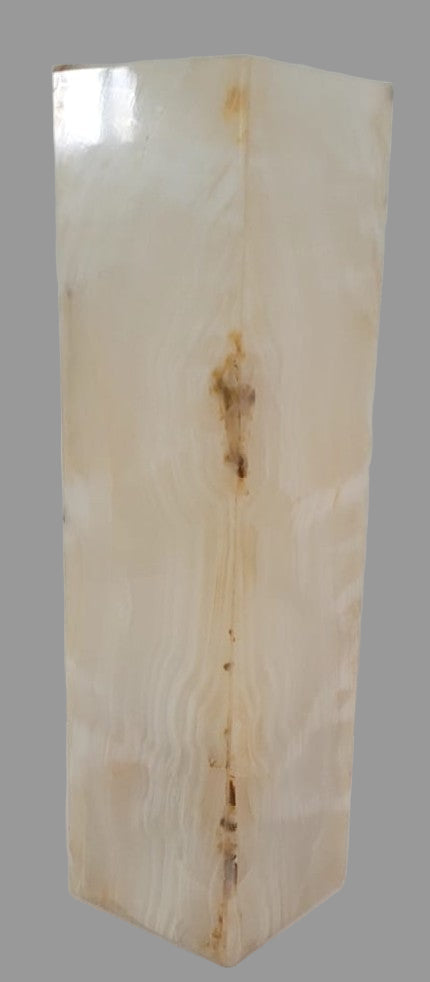 White Onyx Rectangular Lamp – 30cm Ambient Stone Light