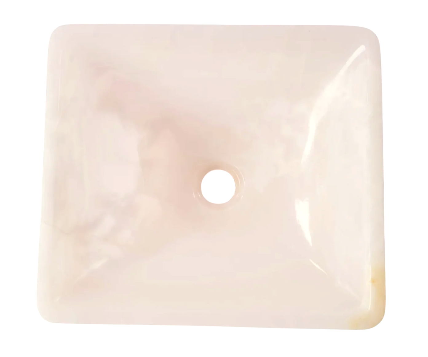Pink Onyx Square Basin