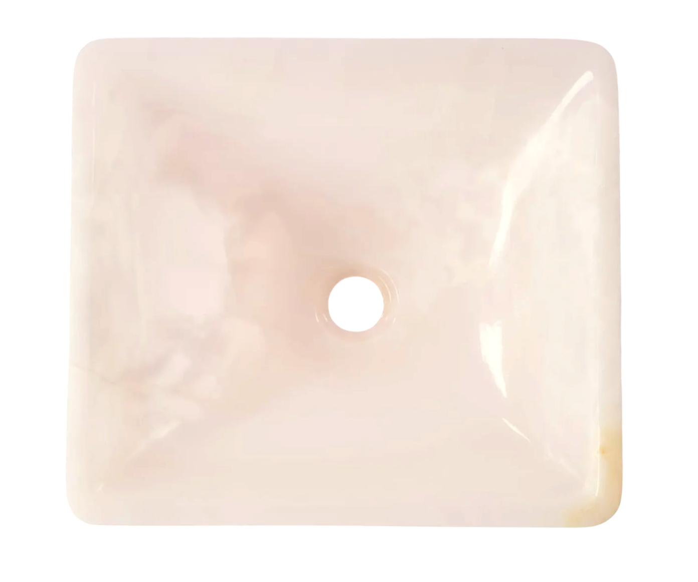 Pink Onyx Square Basin