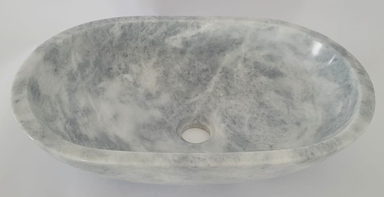 Carrara Marble Oval Basin