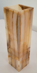 Honey Onyx Glow Lamp – 30cm Rectangular Stone Light