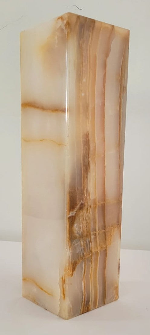 Honey Onyx Glow Lamp – 30cm Rectangular Stone Light