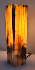Honey Onyx Glow Lamp – 30cm Rectangular Stone Light