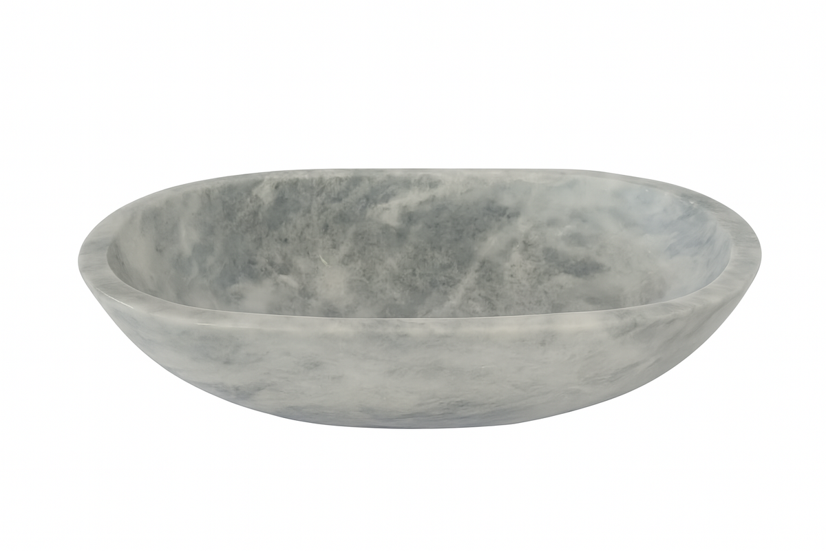 Carrara Marble Oval Basin