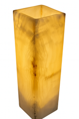 White Onyx Rectangular Lamp – 30cm Ambient Stone Light