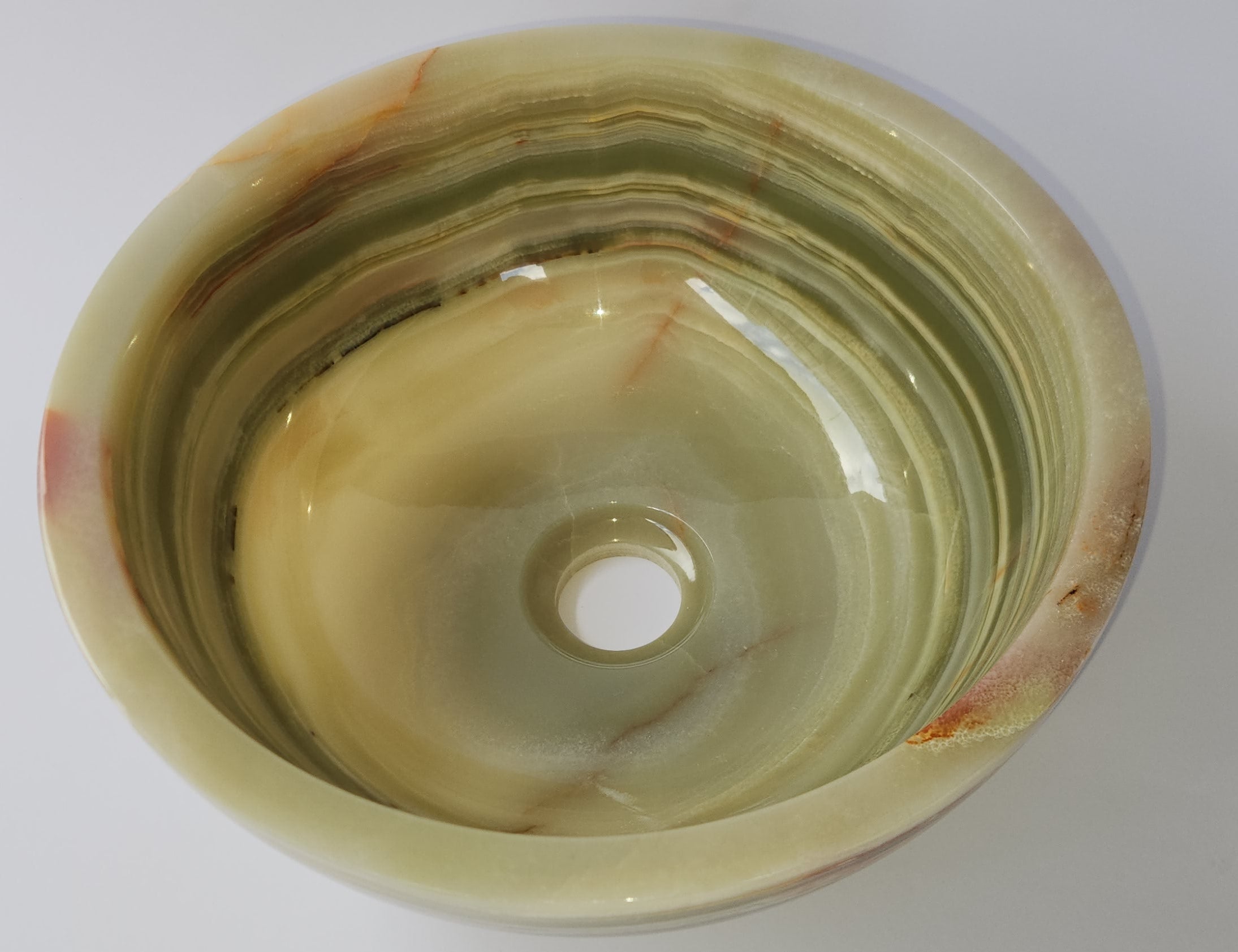Green Onyx Round Small Basin