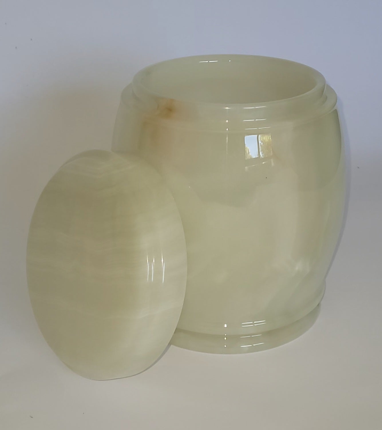 Handmade Green Onyx Urn – 18x15cm  Polished Marble Keepsake Container