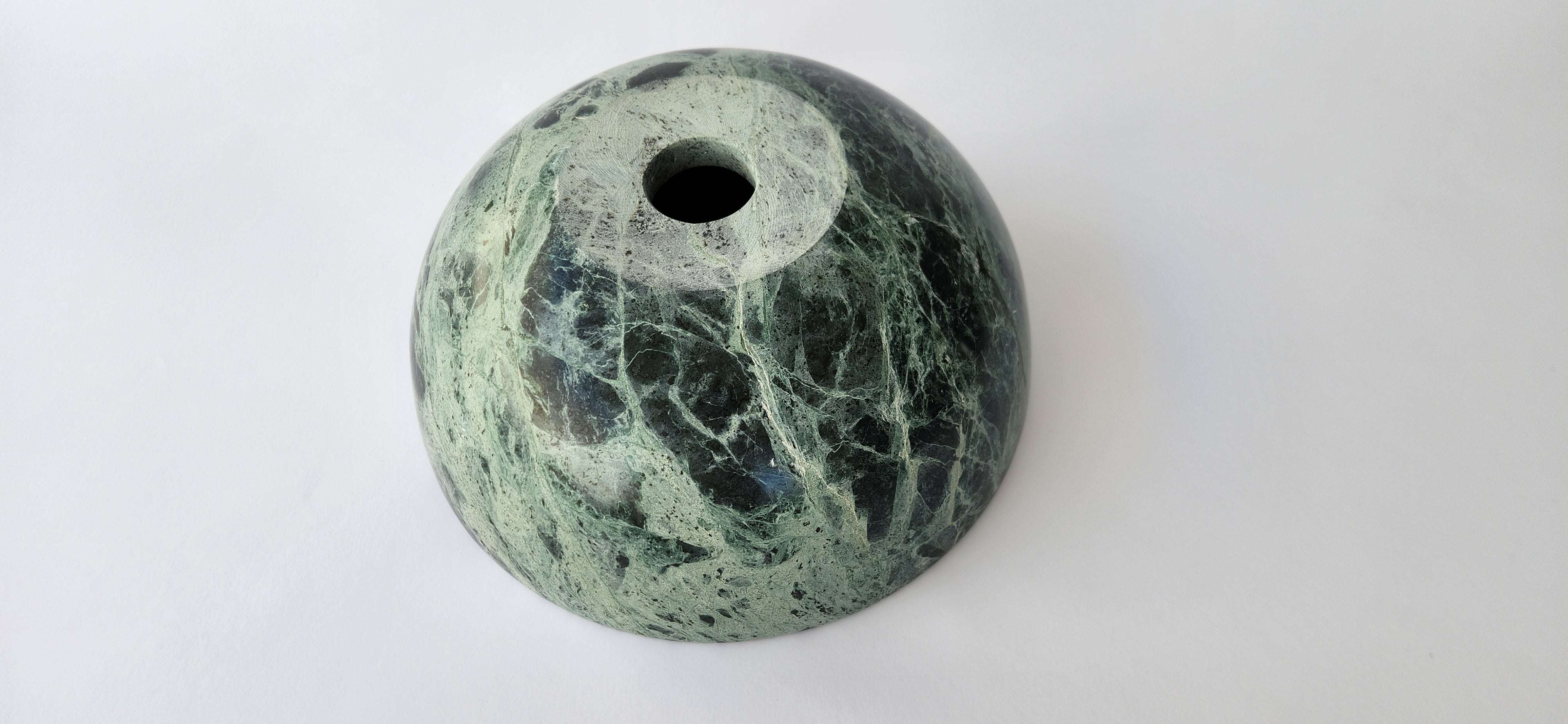 Natural Stone Marble Round Shape Basin Counter Top Bathroom Sink In Green Marble
