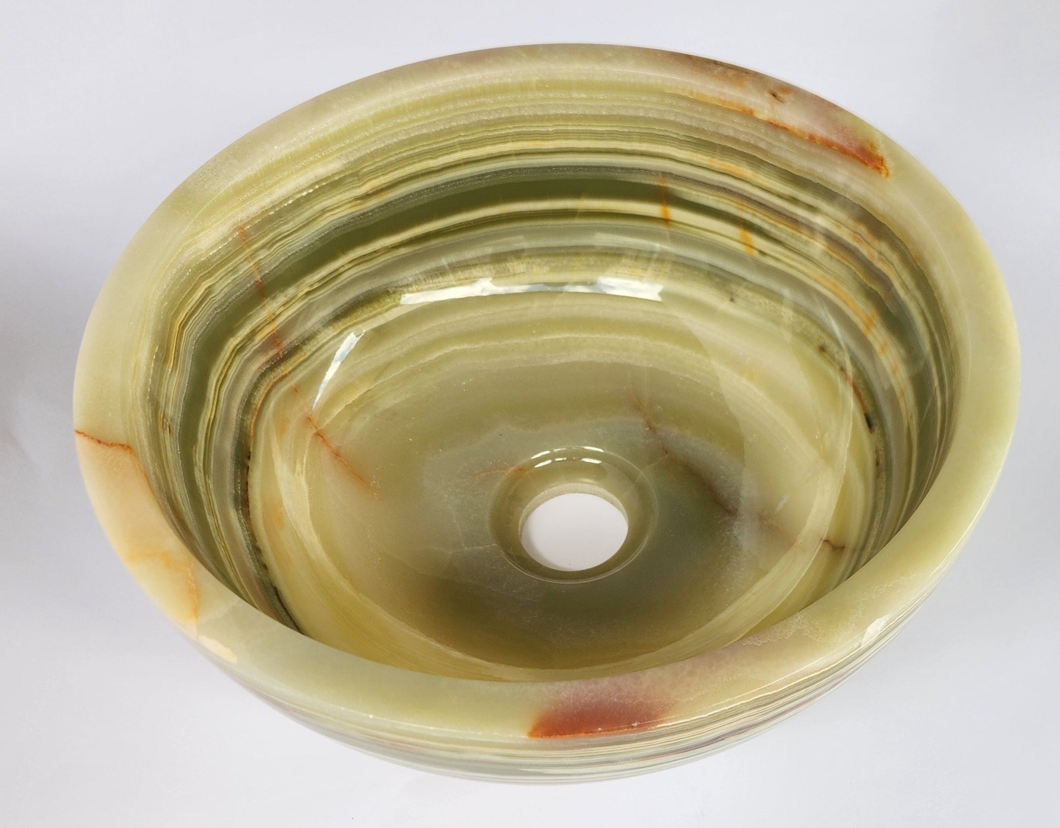 Green Onyx Round Small Basin