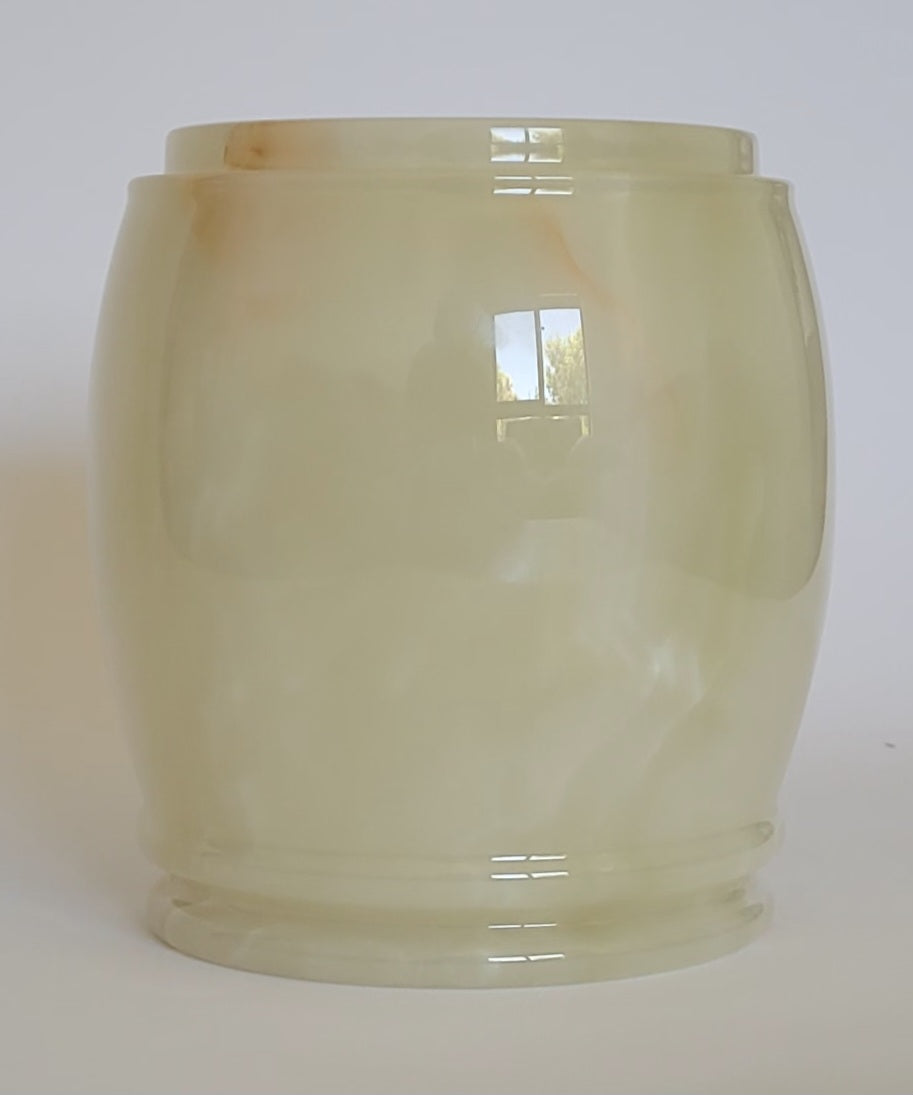 Handmade Green Onyx Urn – 18x15cm  Polished Marble Keepsake Container