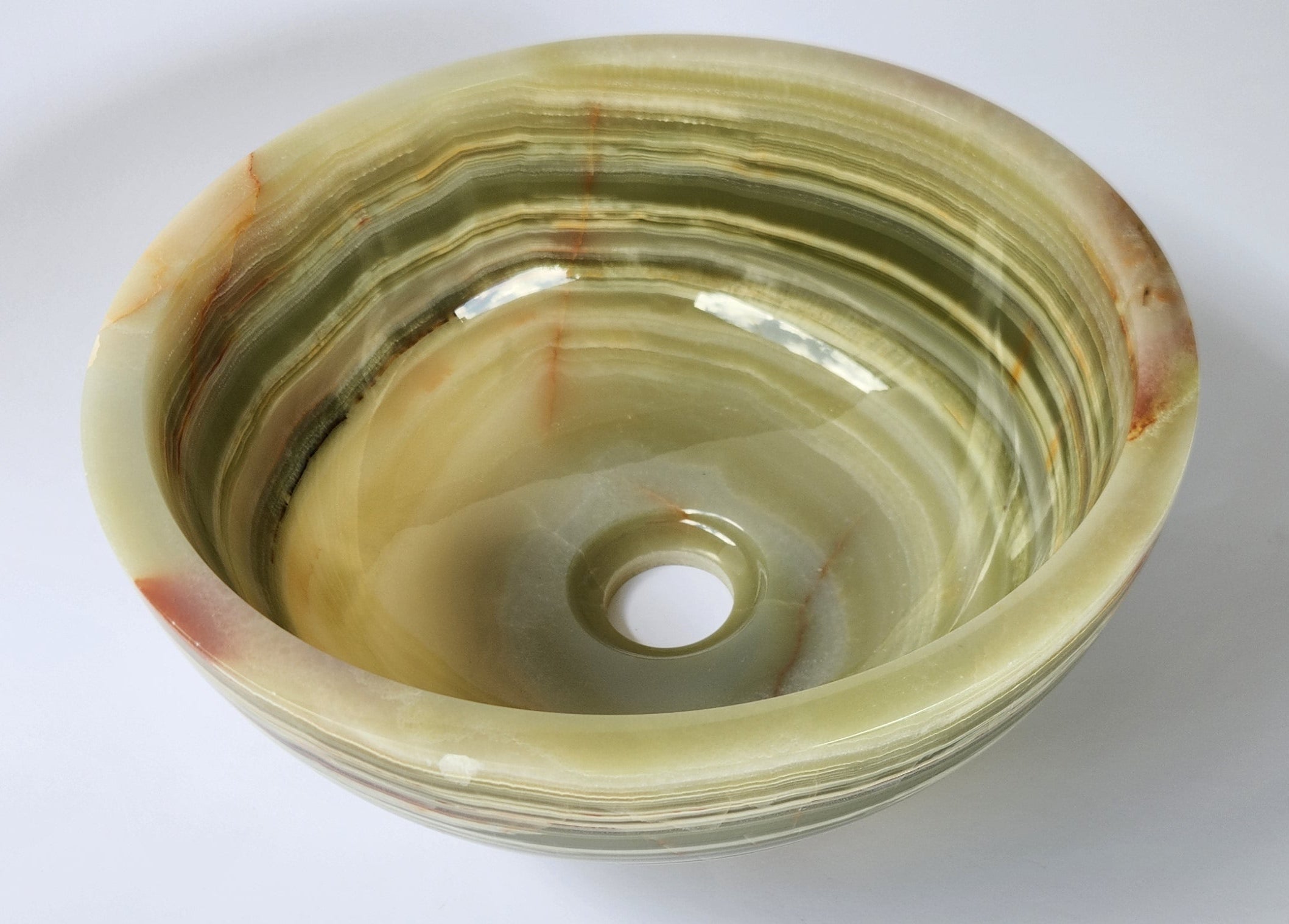 Green Onyx Round Small Basin