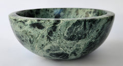 Natural Stone Marble Round Shape Basin Counter Top Bathroom Sink In Jungle Green Marble