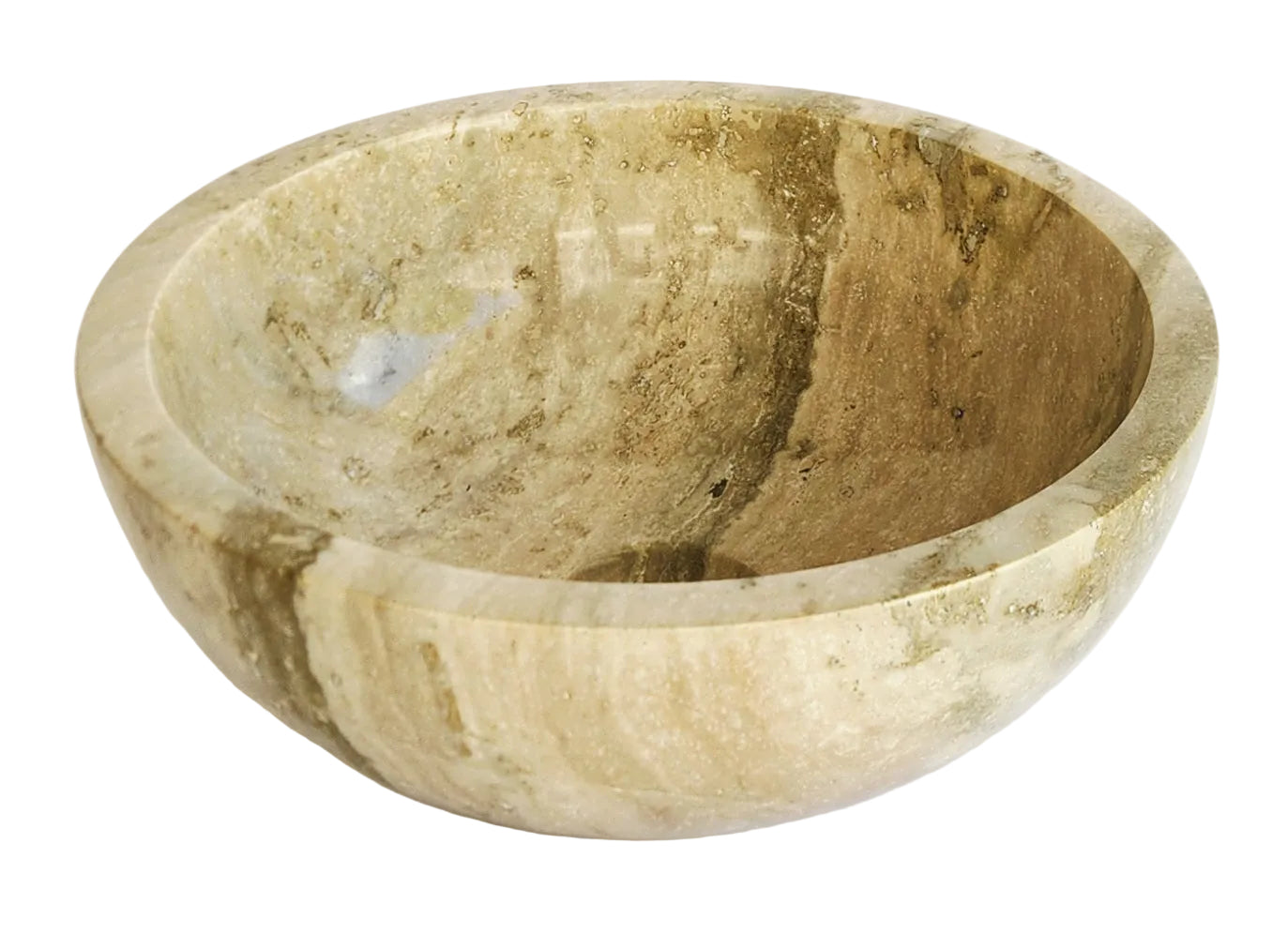 Handmade Round Travertine Vessel Sink – 40x40x14cm & 30x30x12.5cm