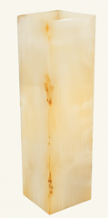White Onyx Rectangular Lamp – 30cm Ambient Stone Light